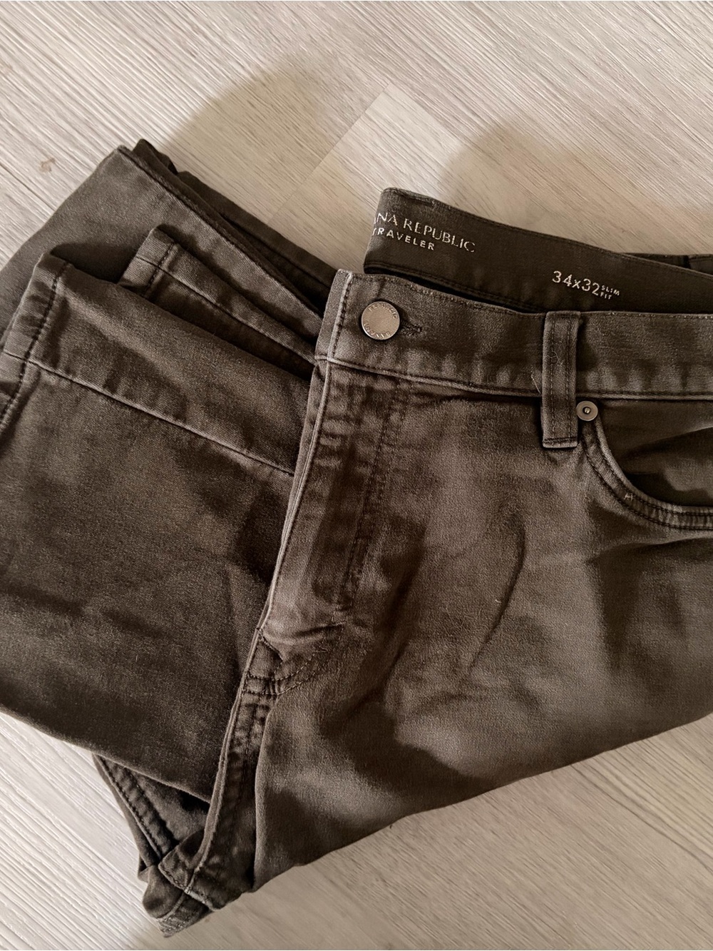 Banana Republic Slim Straight Jeans in Olive